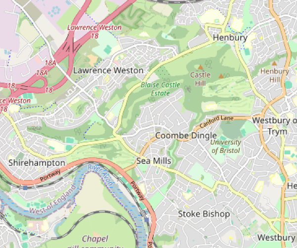Bristol service area map